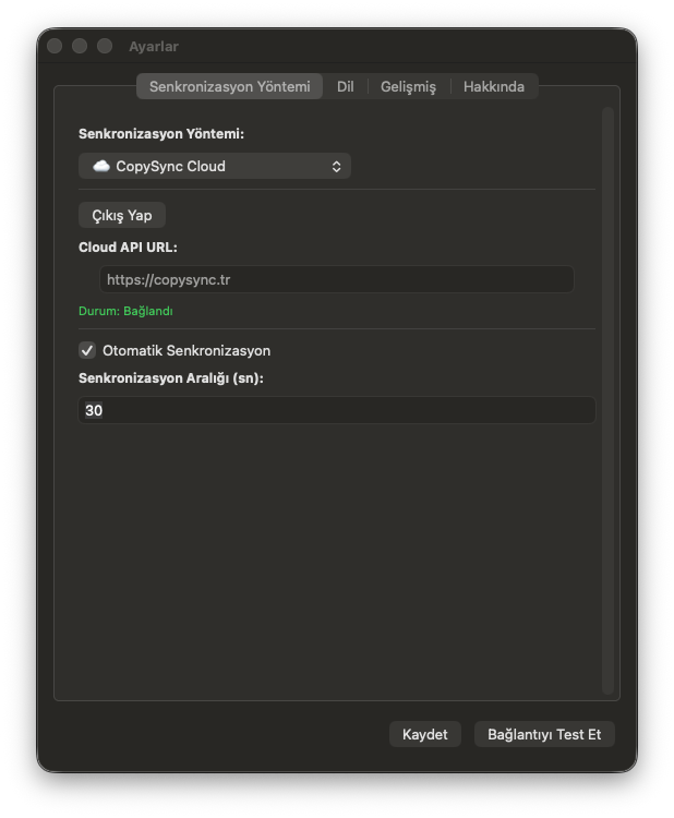 CopySync macOS Interface